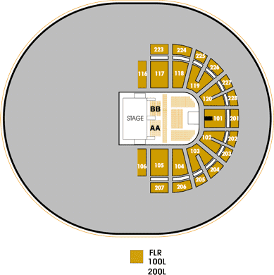 Corel Center seating chart for Kelly Clarkson